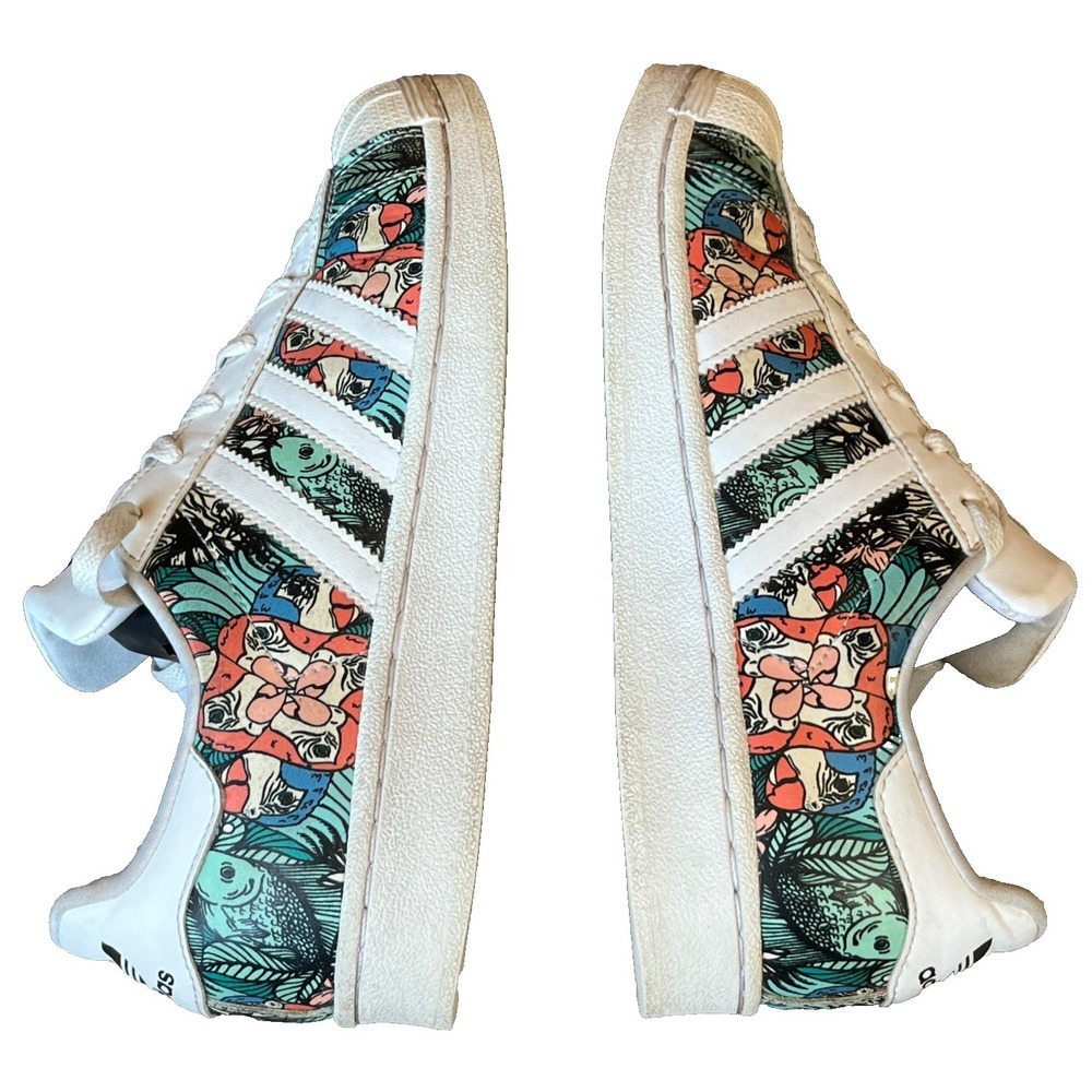 Adidas Superstar Brazilian Rainforest Floral Sneakers Women 7 Men 6 UK 5.5 EU 38